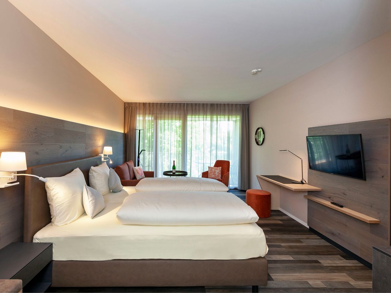 Doppelzimmer Gartenhaus mit Balkon