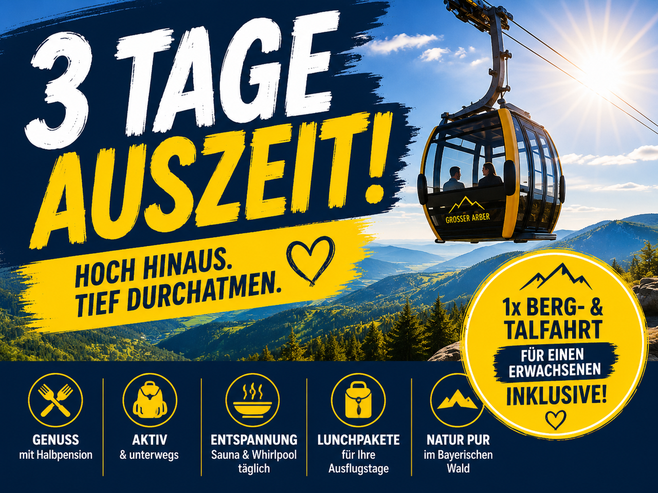 Hochgefühl am Arber – 3 Tage voller Genuss, Gipfelblick und Freiheit