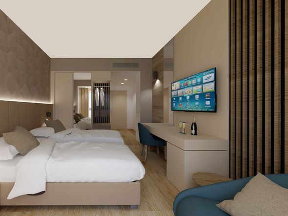 Vierbettzimmer SUPERIOR mit Balkon und Meerblick
