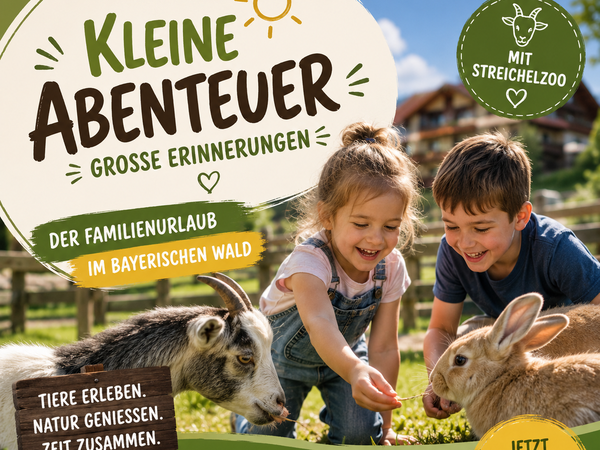 Kleine Entdecker, große Tiermomente – 4 Tage Familienauszeit im Bayerischen Wald in Bayerisch Eisenstein, Bayern inkl. Halbpension Plus