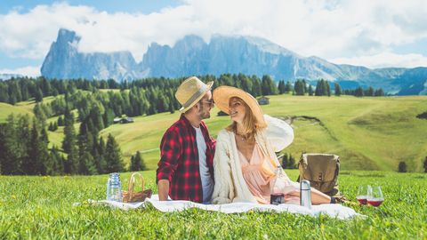 Picknicken in den Bergen