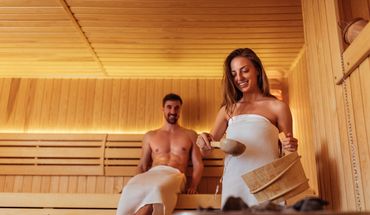 Pärchen in der Sauna