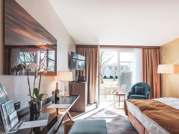 Deluxe Doppelzimmer mit Terrasse zur Einzelnutzung