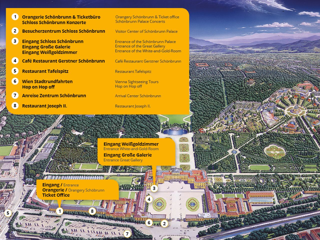 Schloss Schönbrunn Konzert mit Hotel in Wien