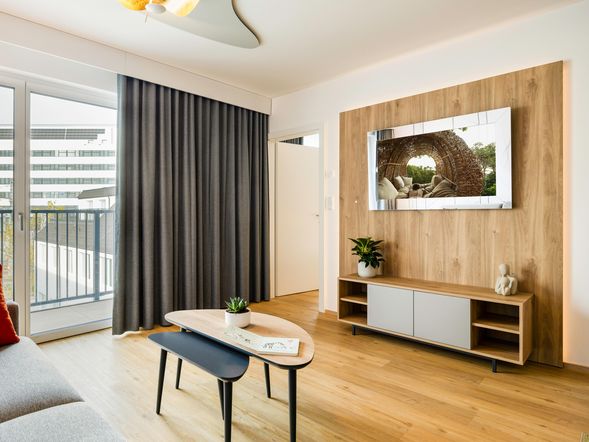 Einzimmer-Appartment mit Balkon