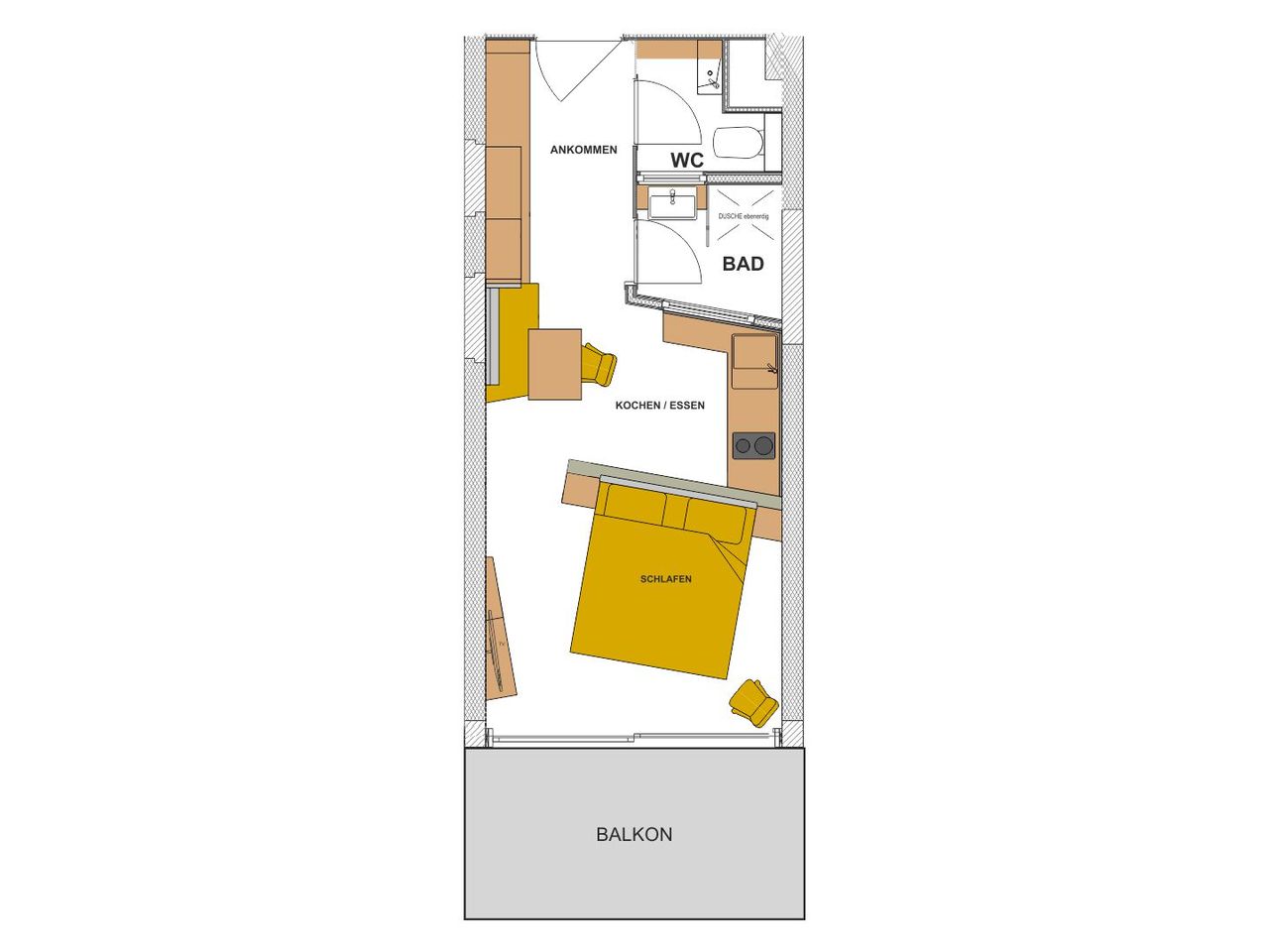 Appartment Living mit 1 Schlafzimmer