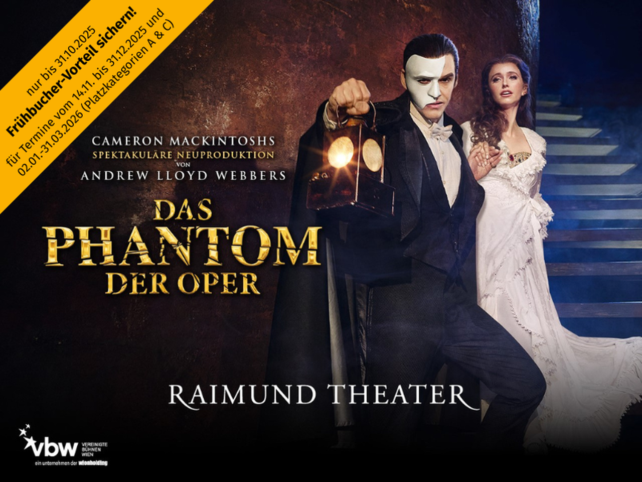 DAS PHANTOM DER OPER mit Ticket und Hotel