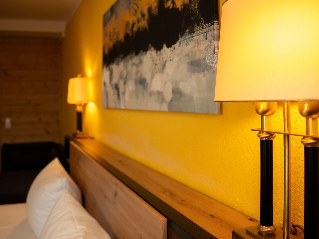 Dreibettzimmer mit Panoramabergblick