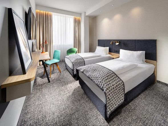 Doppelzimmer mit zwei Einzelbetten