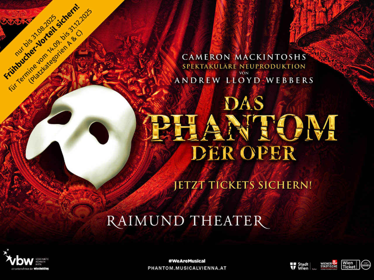 DAS PHANTOM DER OPER mit Ticket und Hotel