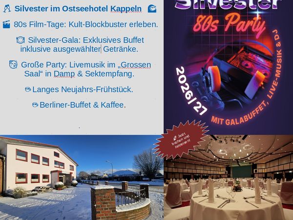 5 Tage Jahreswechsel an der Schlei – „80er Jahre Silvesterfeier“ im großen Saal in Damp (4 Nächte) in Kappeln (Schleswig-Holstein) inkl. Frühstück