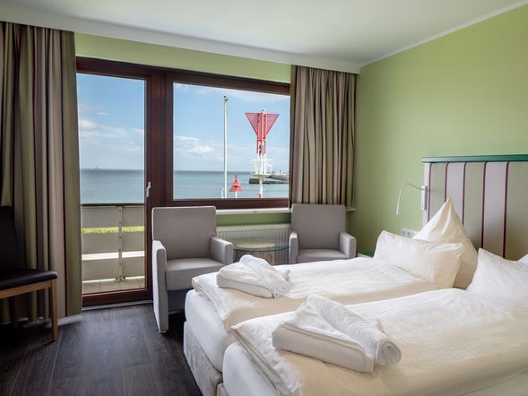 Insulaner Dependance Doppelzimmer zur Seeseite mit Balkon