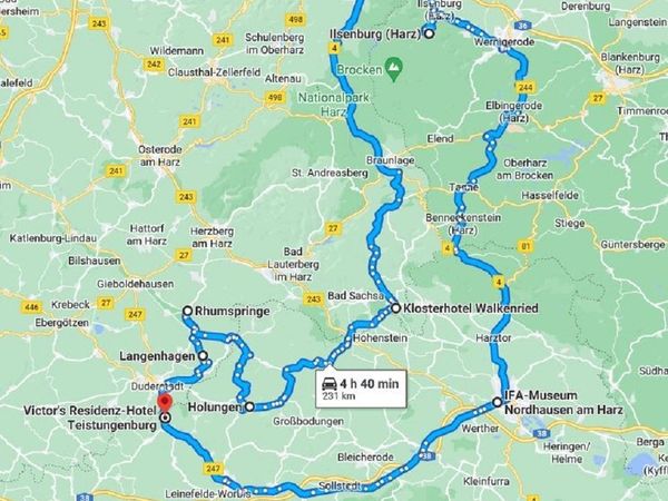 3-Tage Cabrio-Erlebnis (Harz-Etappe) (WE) in Teistungen Halbpension