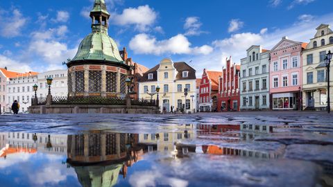 Marktplatz in der Altstadt von Wismar