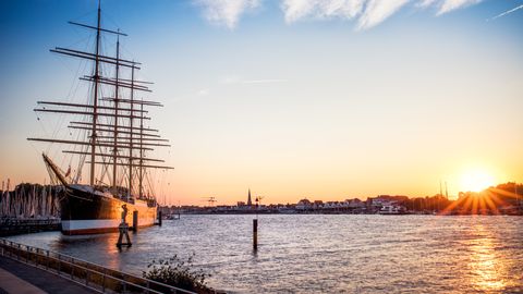Sonnenuntergang in Travemünde