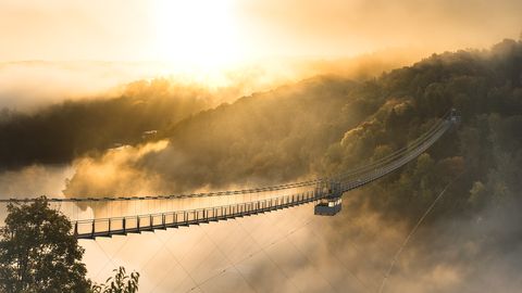 Talsperre Hängebrücke im Harz